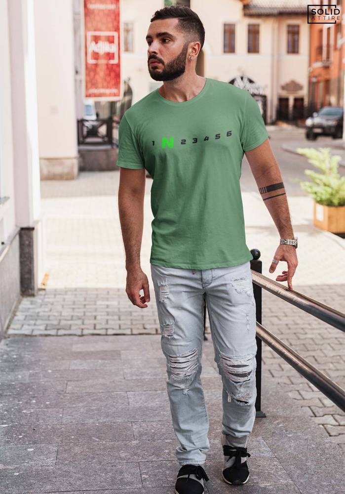 Men's Pista 1 N 2 3 4 5 6 Graphic Printed T-Shirt