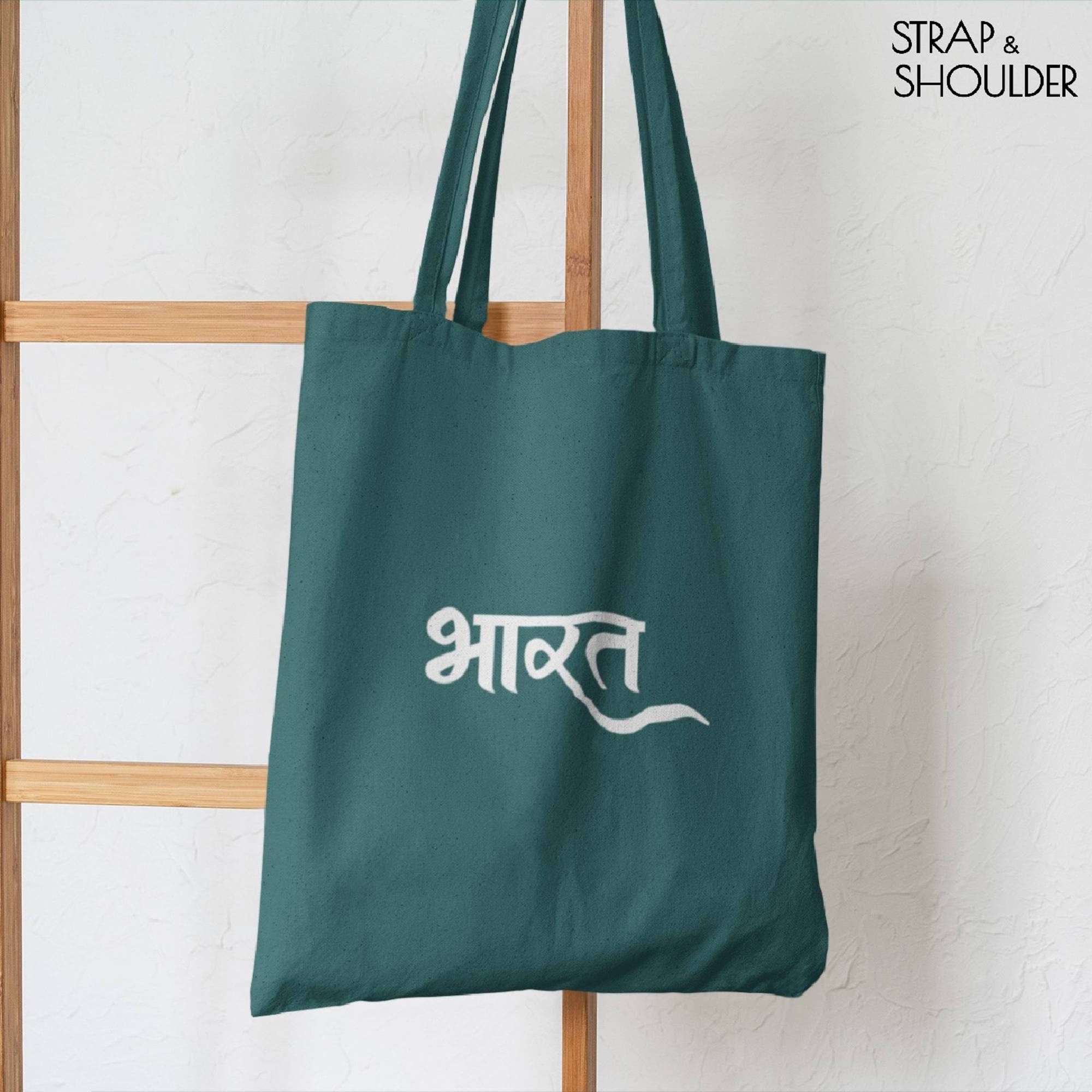 Bharat Canvas Hooker's Green Tote Bag