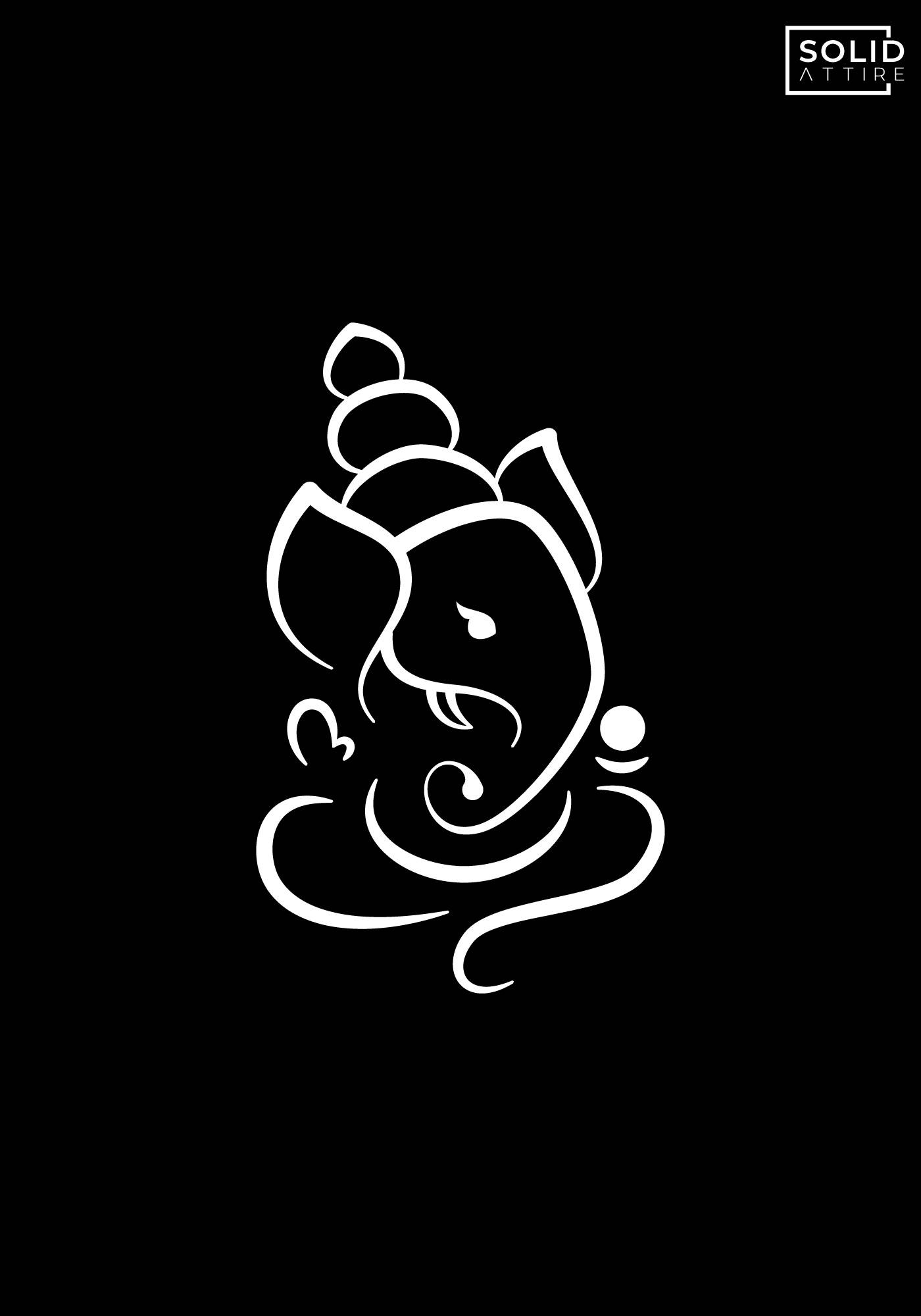 Black Ganesha Tshirt