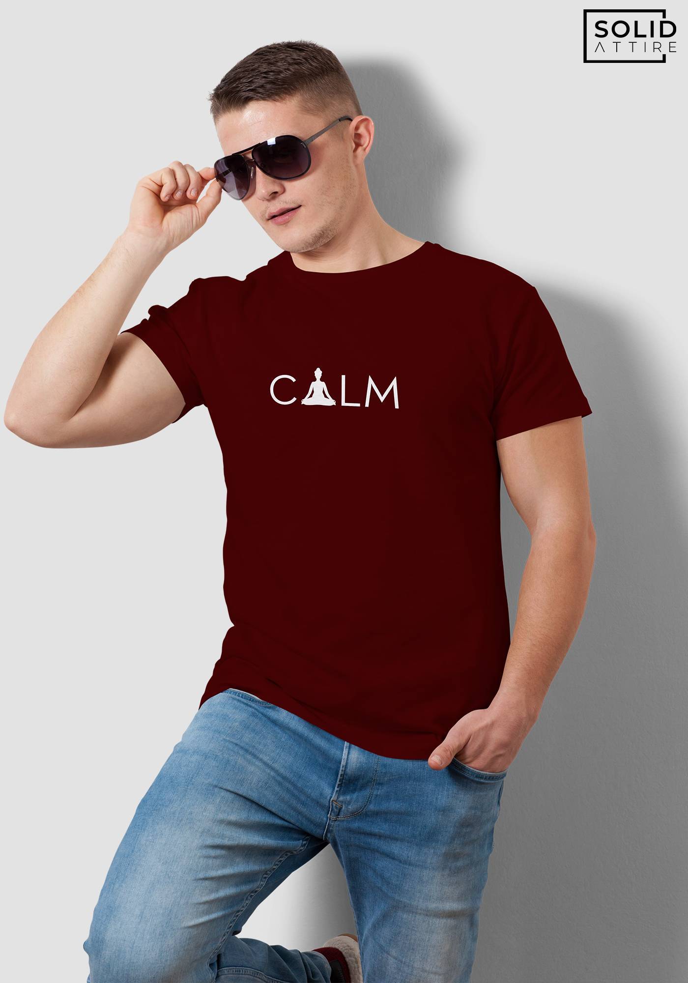 Maroon Calm T-Shirt