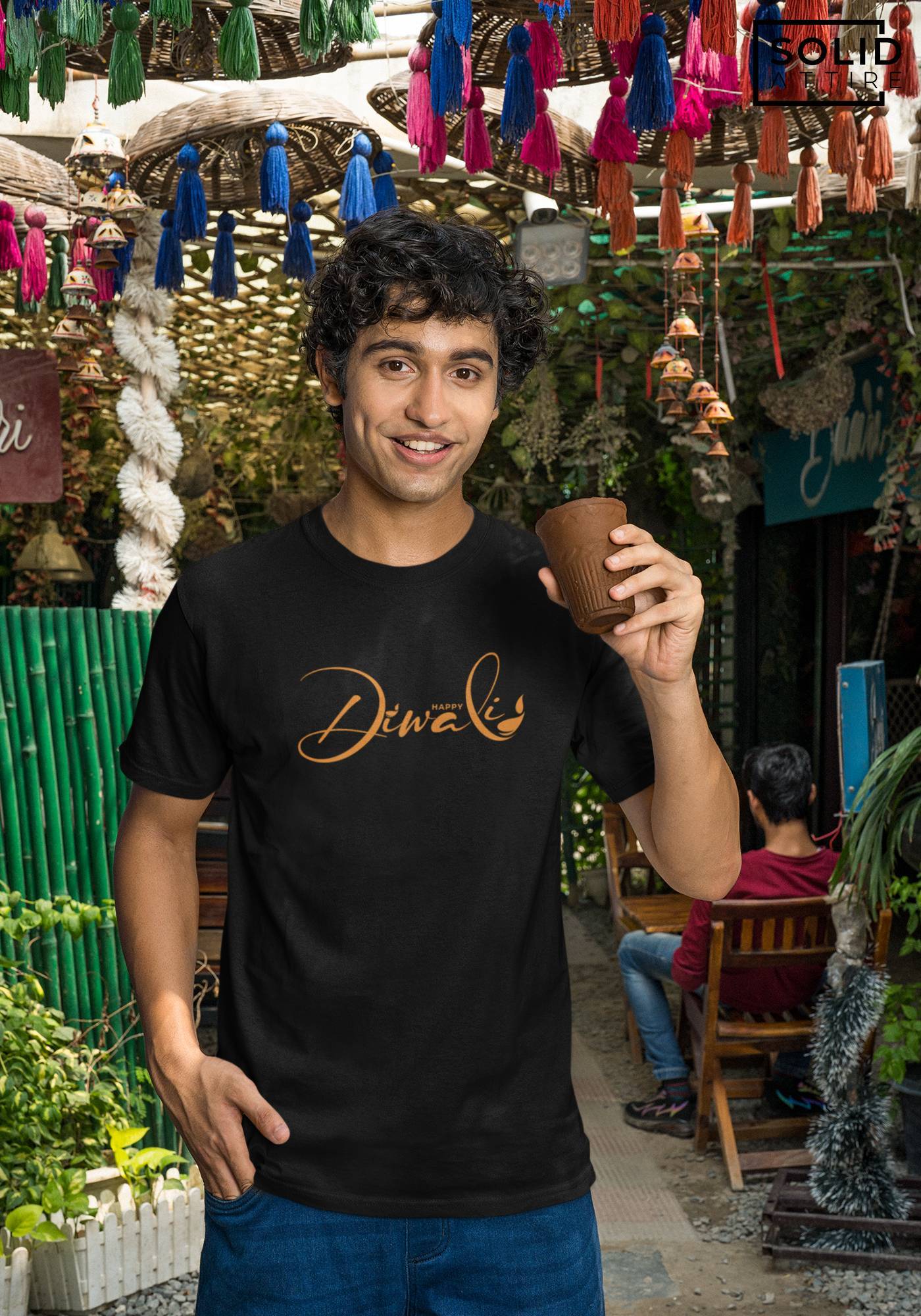 Black Happy Diwali T-Shirt