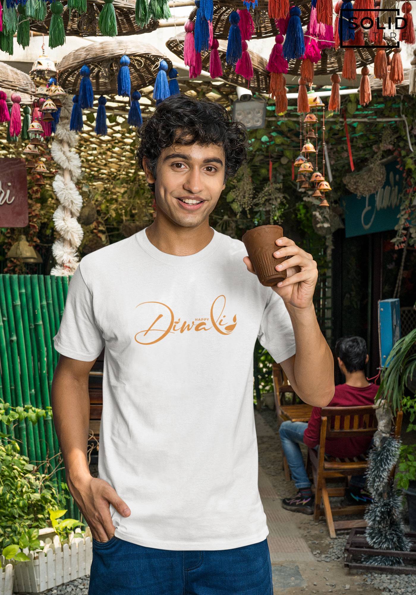 White Happy Diwali T-Shirt