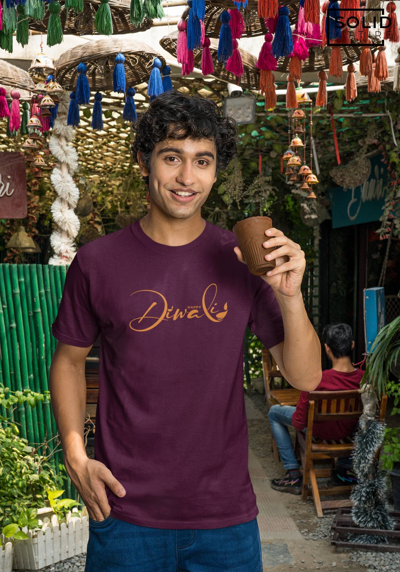 Wine Happy Diwali T-Shirt