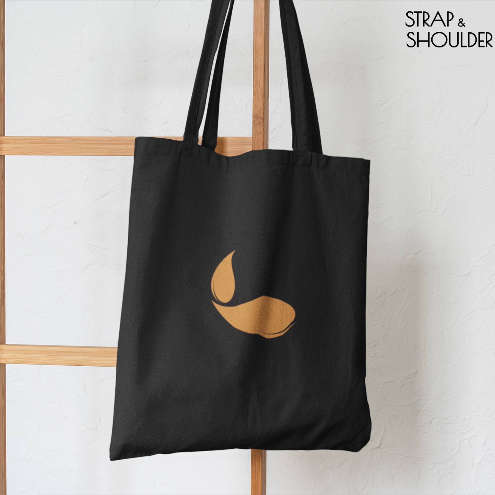 Diya Canvas Black Tote Bag