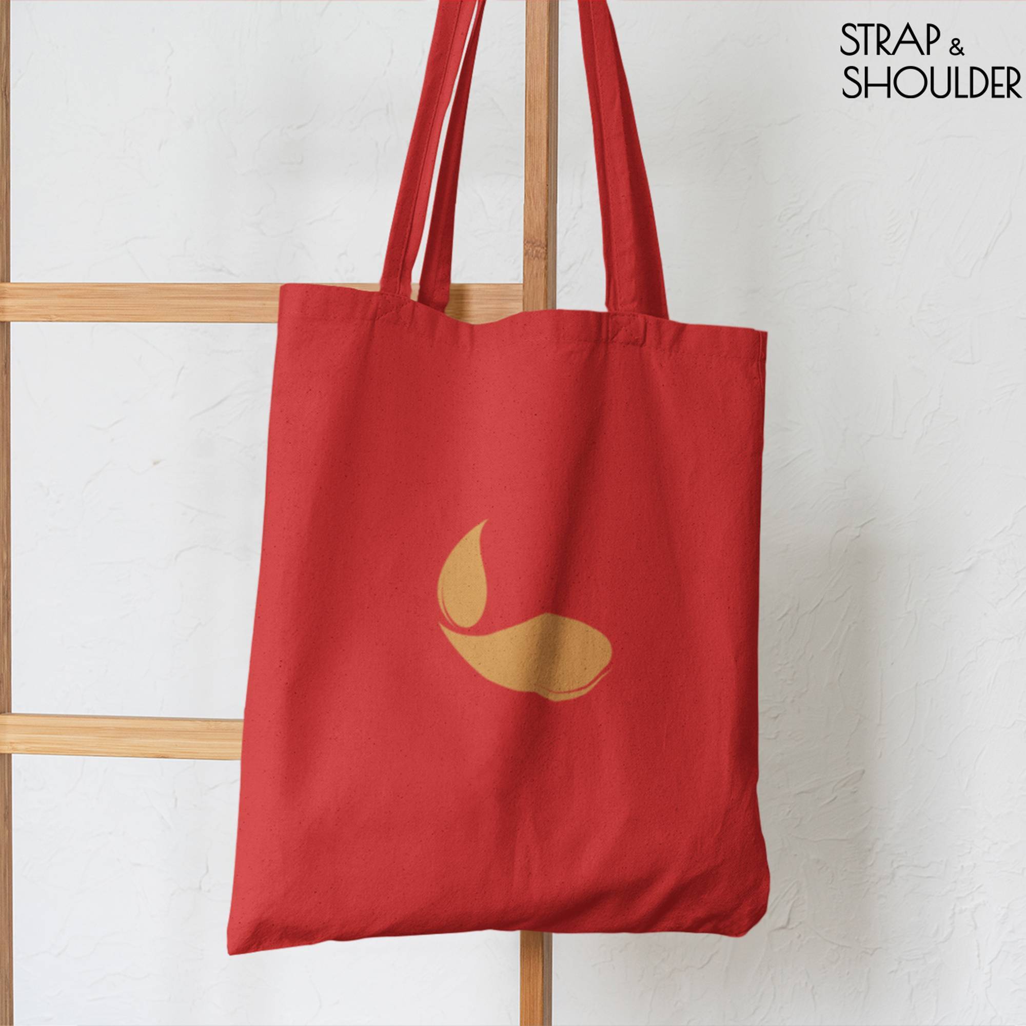 Diya Canvas Red Tote Bag