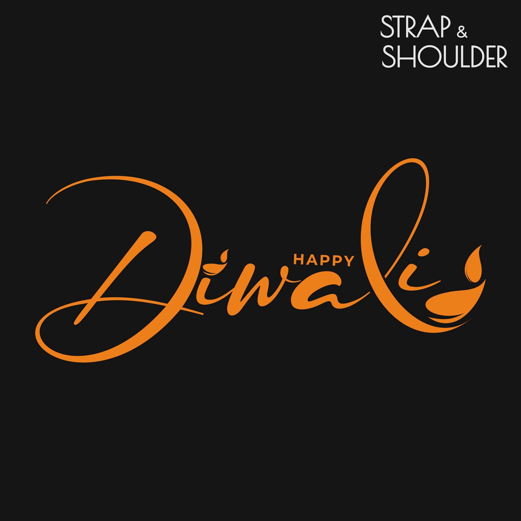 Happy Diwali Canvas Black Tote Bag