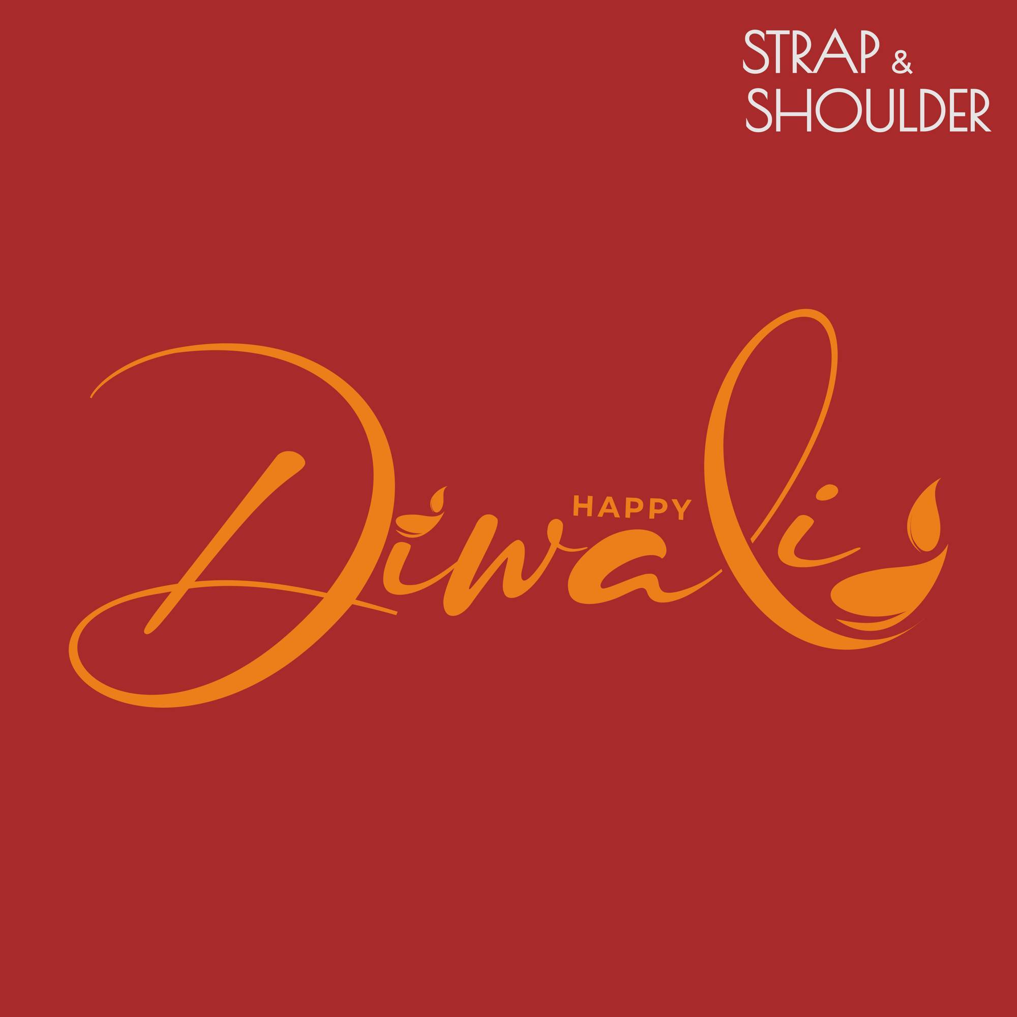 Happy Diwali Canvas Red Tote Bag