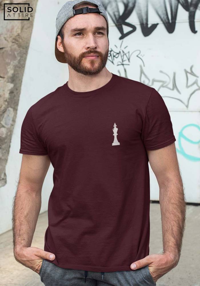 Men's Wine King Graphic Printed T-Shirt