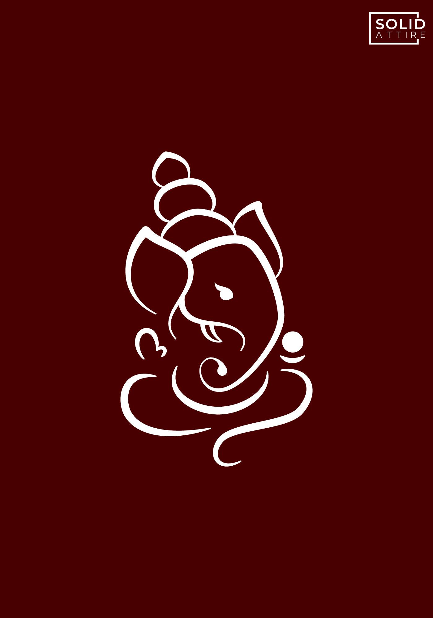 Maroon Ganesha Tshirt