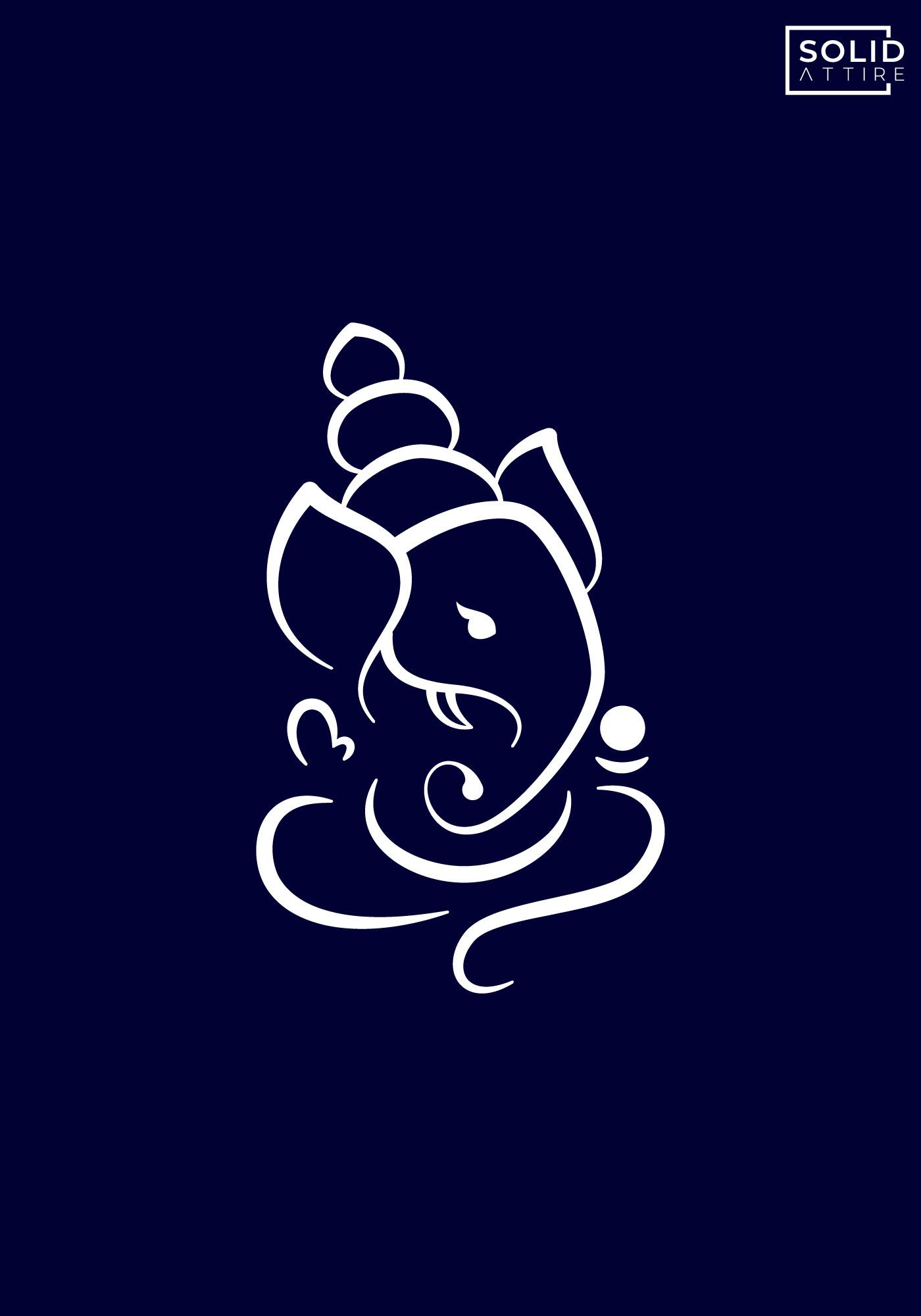 Navy Blue Ganesha Tshirt