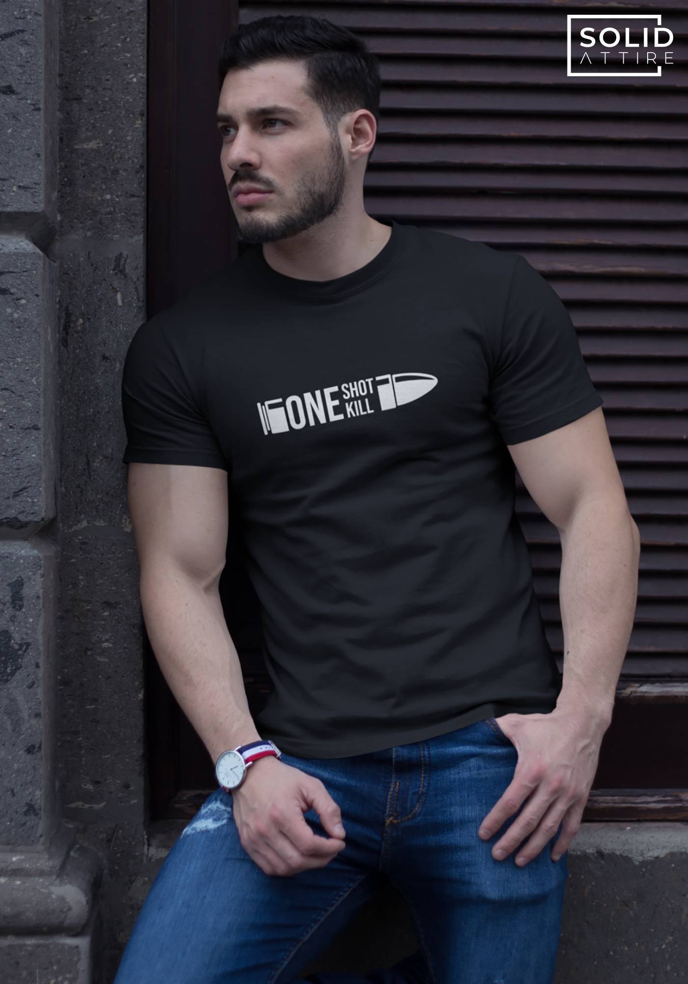 One Shot One Kill Black T-Shirt