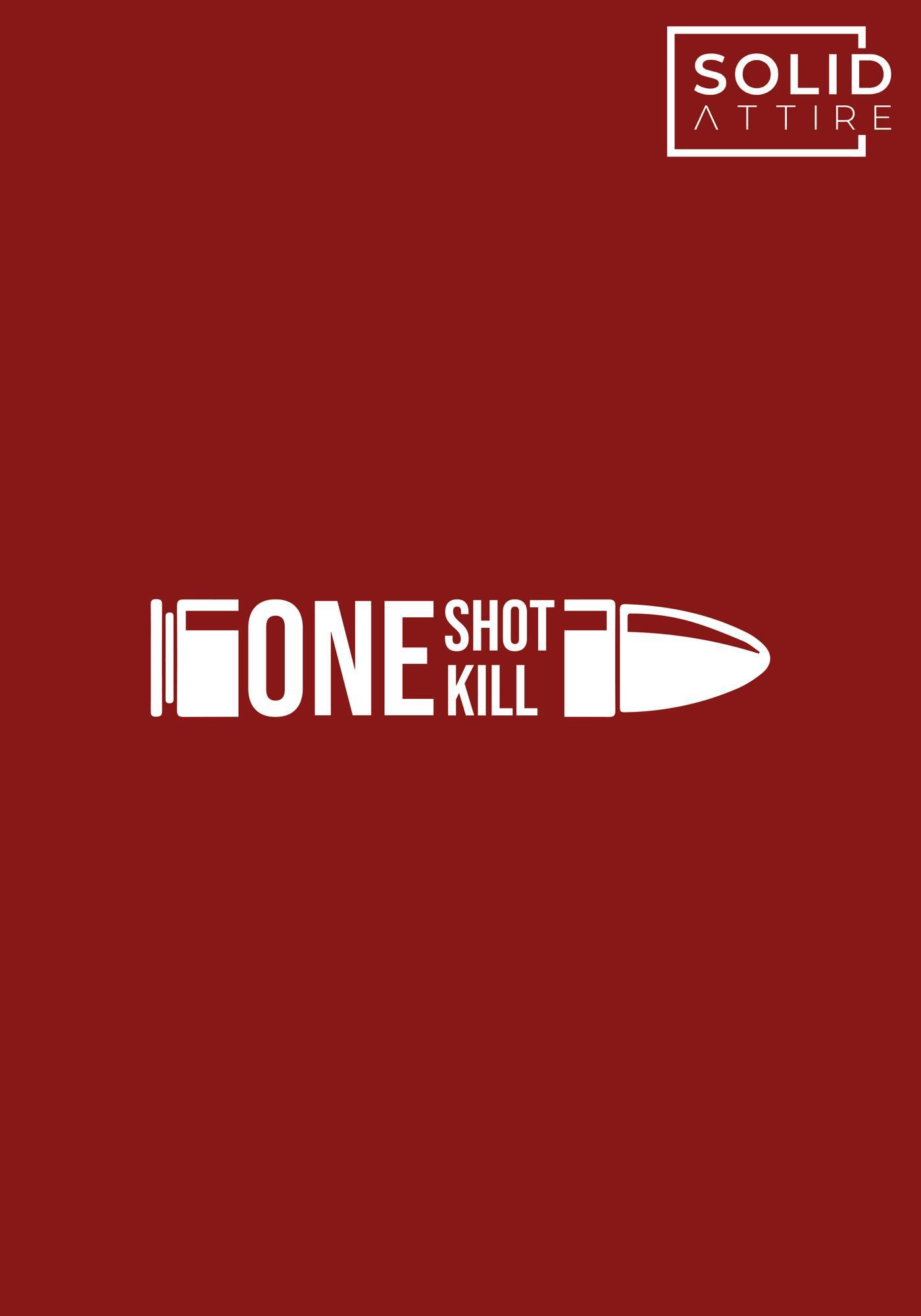 One Shot One Kill Maroon T-Shirt