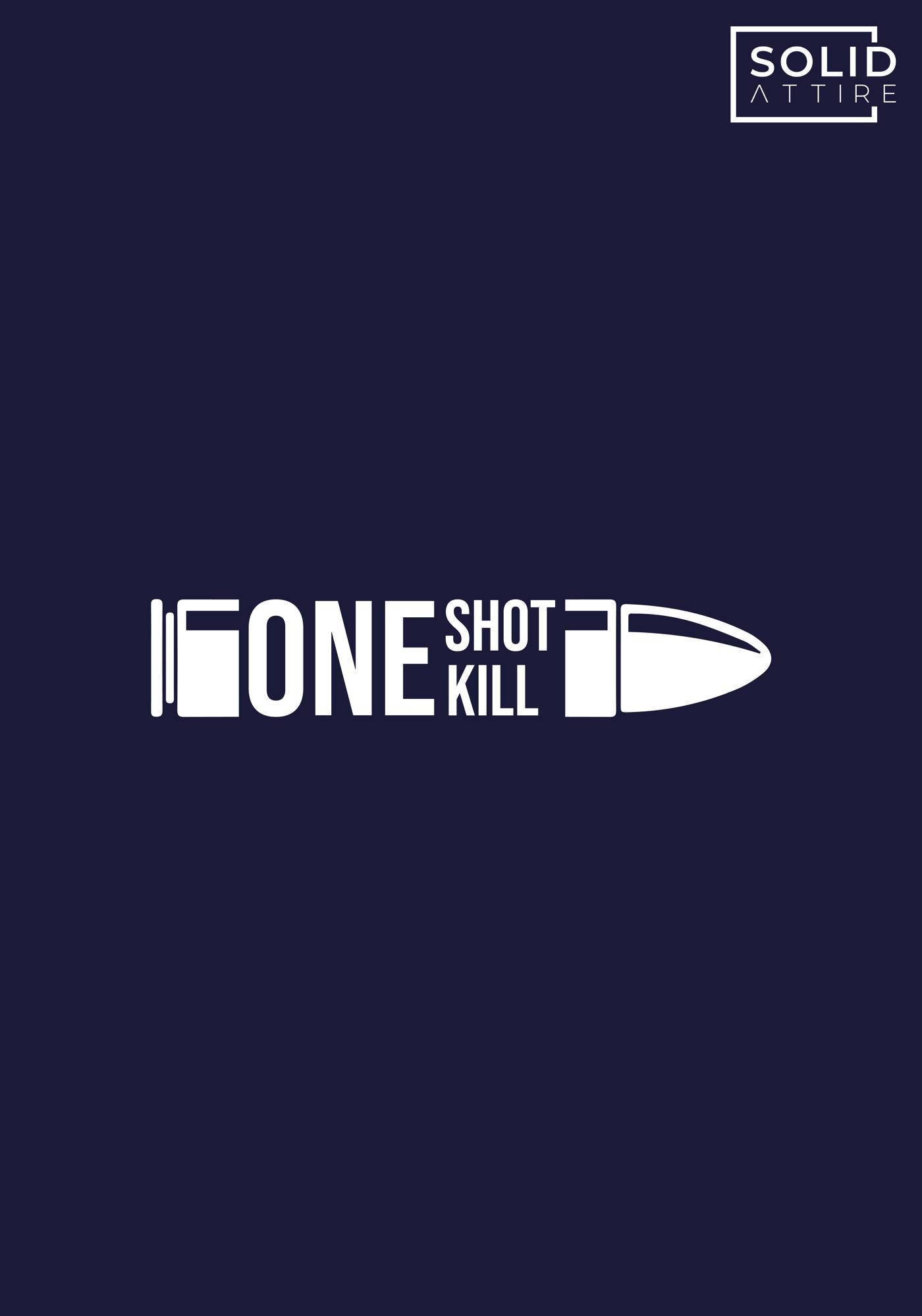 One Shot One Kill Navy Blue T-Shirt