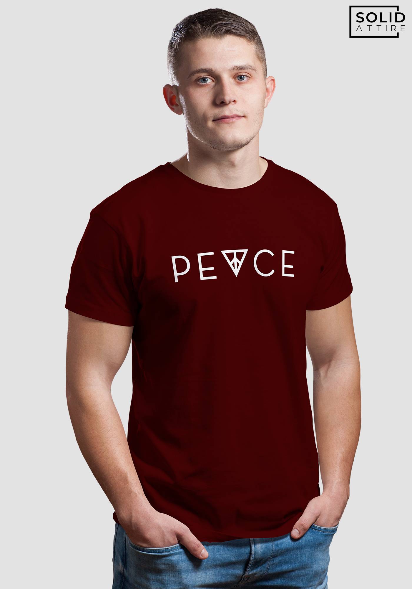 Maroon Peace T-Shirt