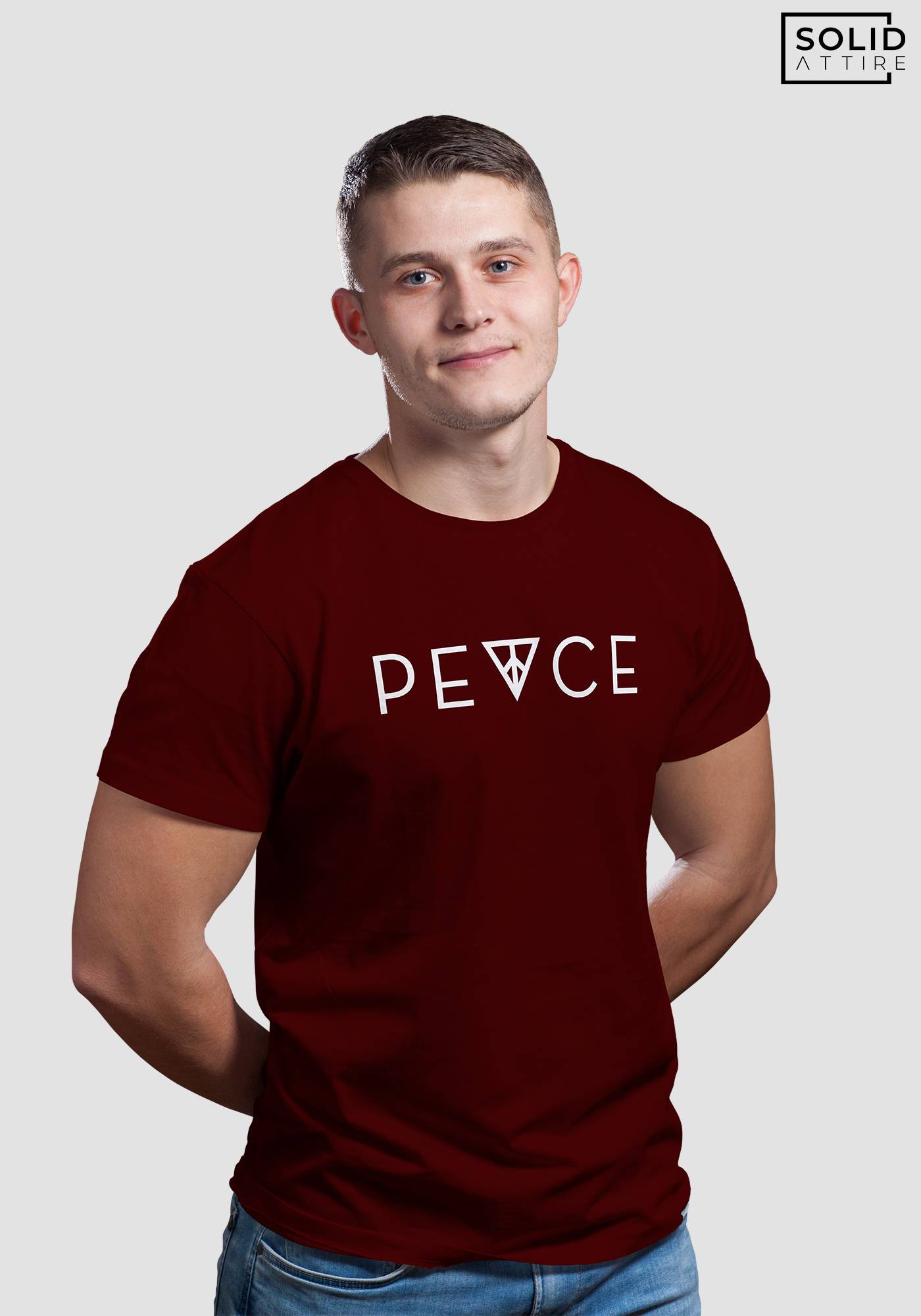 Maroon Peace T-Shirt