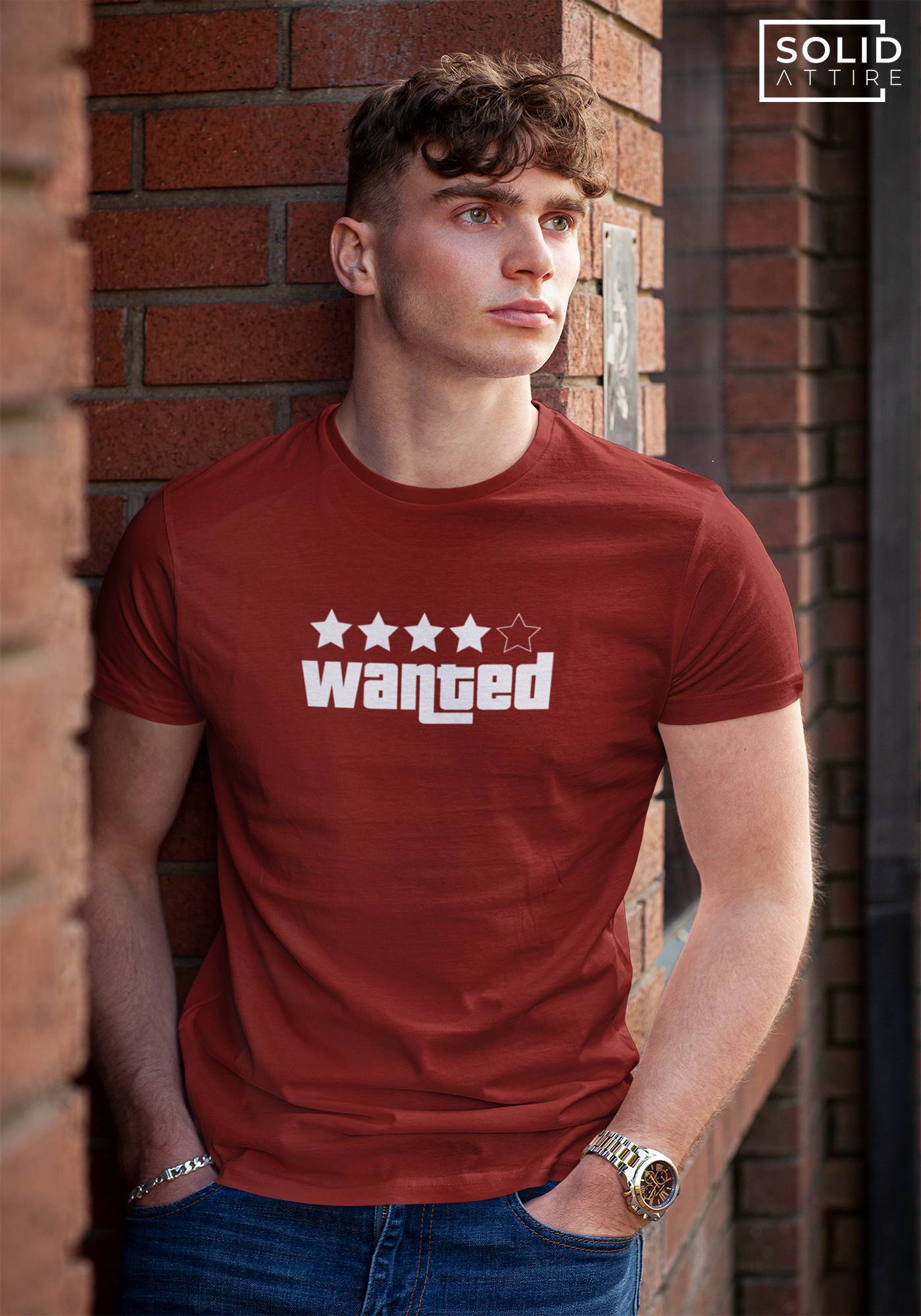 Wanted Maroon T-Shirt