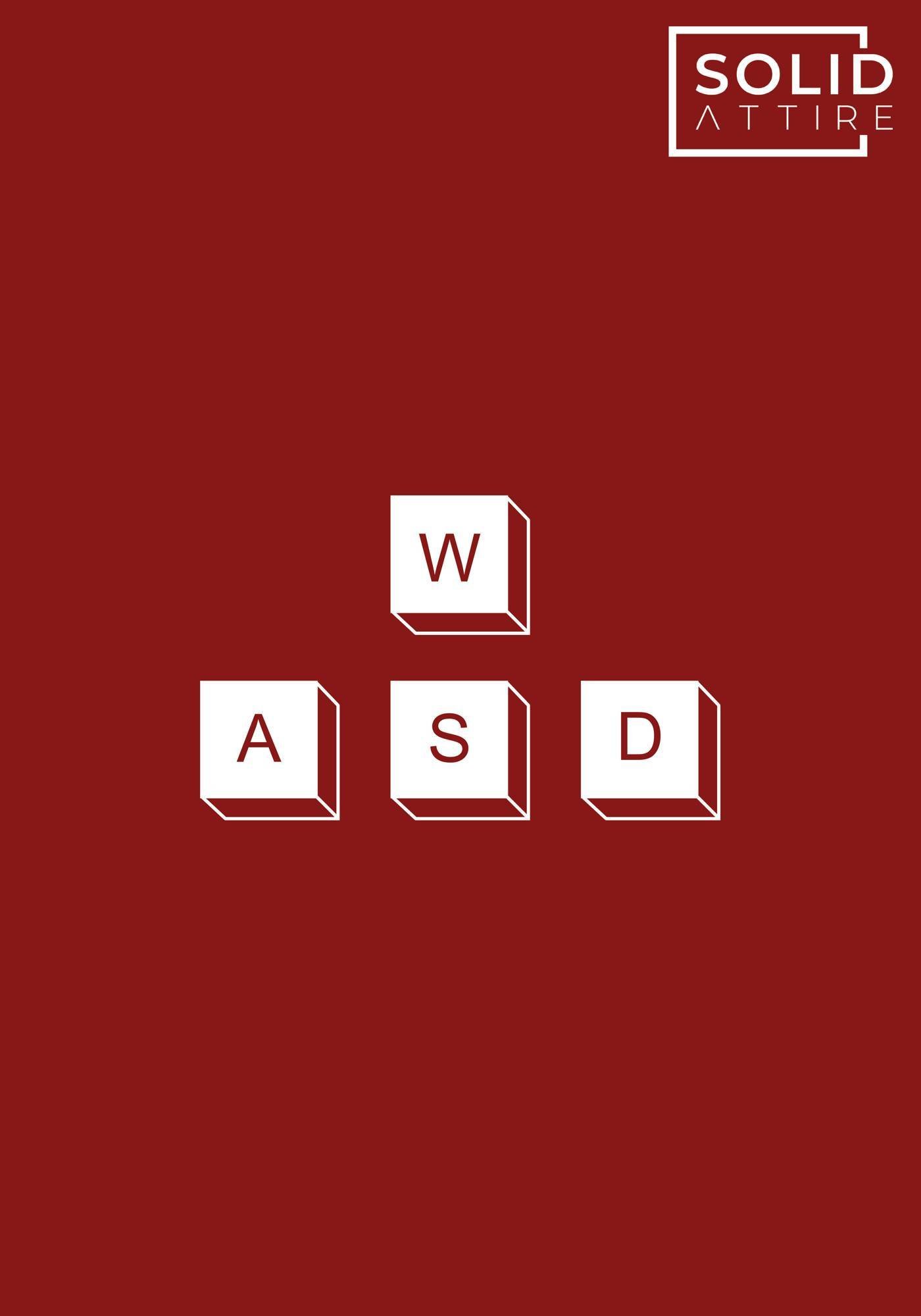 WASD Maroon T-Shirt