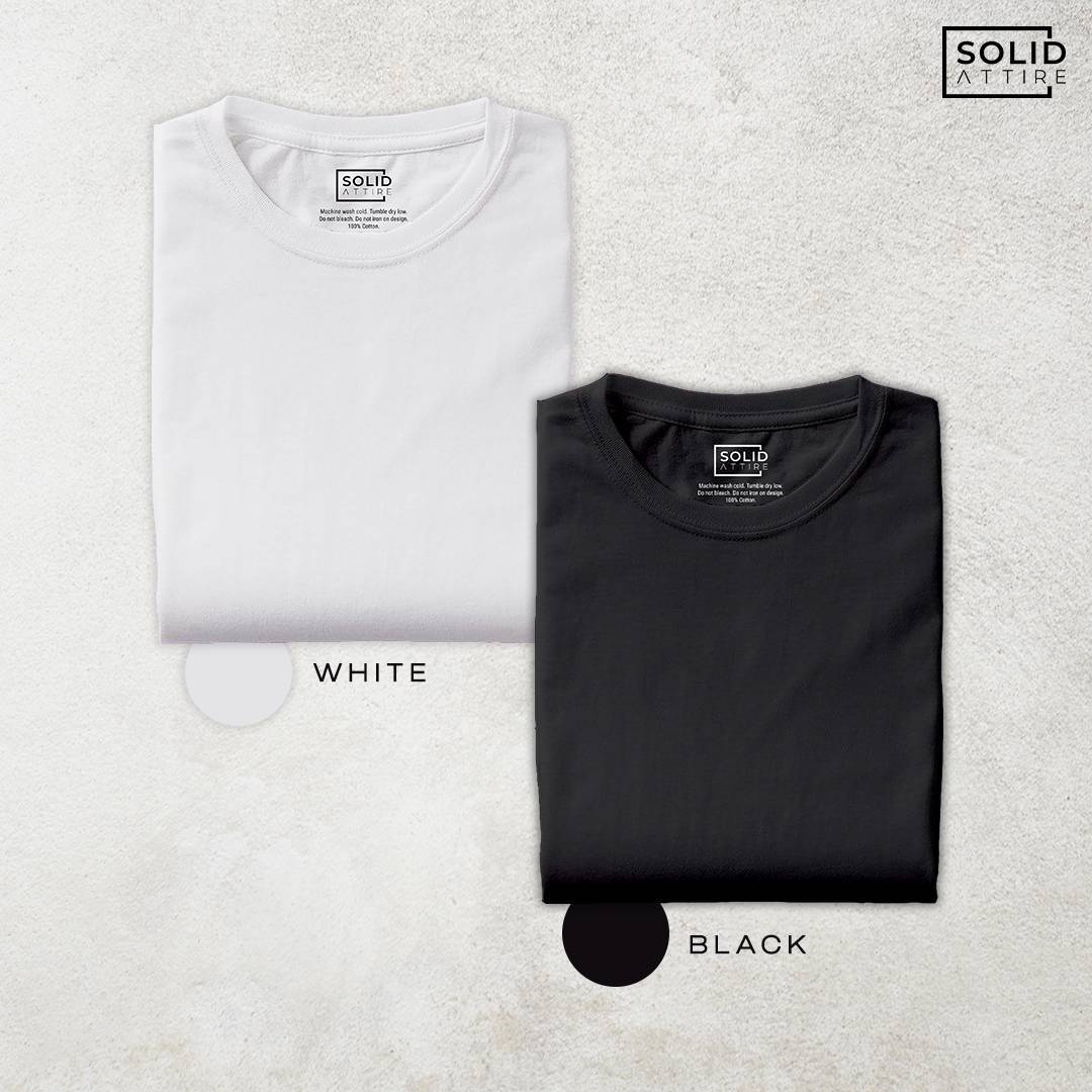 Combo of White, Black T-Shirt: Pack Of Two